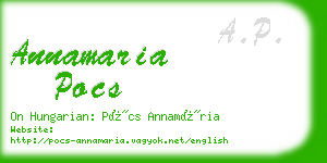 annamaria pocs business card